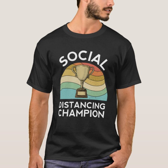 Social Distancing Champion Quarantine  Toilet Pape T-Shirt (Front)
