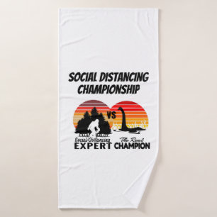 Social Distancing Championship - Yeti Vs Nessie Bath Towel