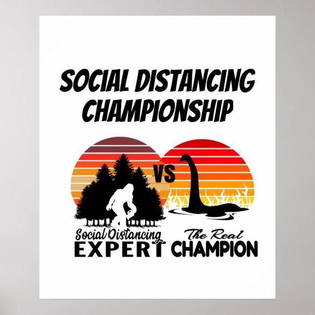 Social Distancing Championship - Yeti Vs Nessie Poster (Front)