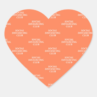 Social Distancing Club Heart Sticker