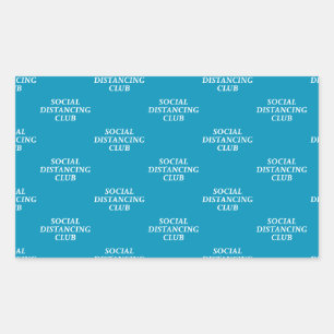 Social Distancing Club Rectangular Sticker