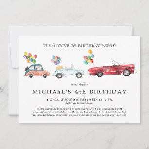 Social Distancing Drive-By Birthday Invitation