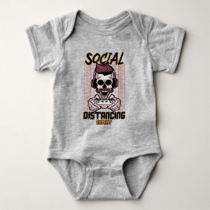 Social distancing expert gaming design baby bodysuit