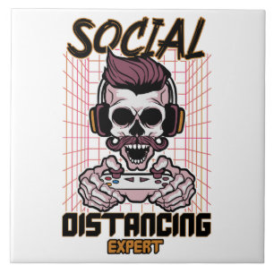 Social distancing expert gaming design ceramic tile