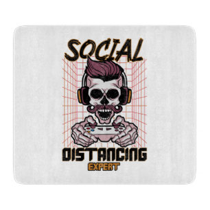 Social distancing expert gaming design cutting board