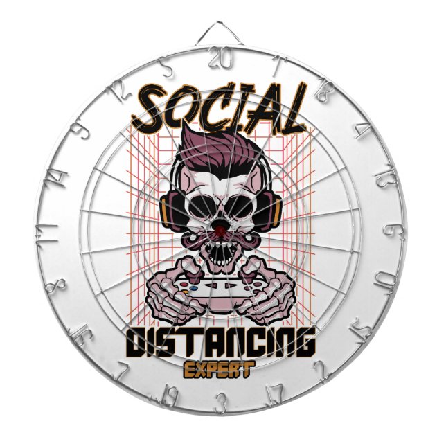 Social distancing expert gaming design dartboard (Front)