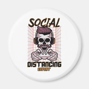 Social distancing expert gaming design magnet