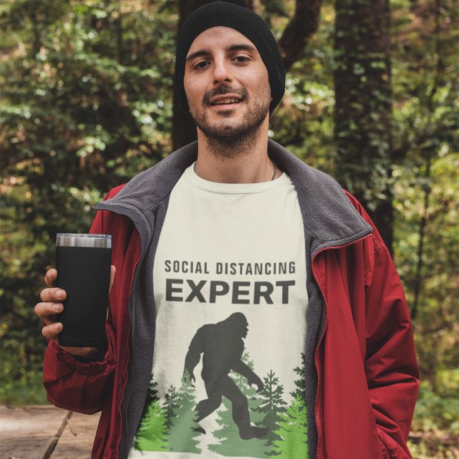 Social Distancing Expert Sasquatch T-Shirt (Creator Uploaded)