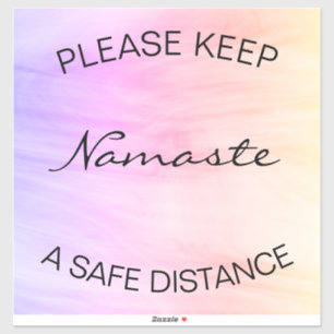 Social Distancing Floor Sticker Pastel