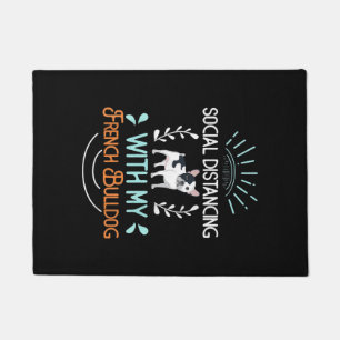 Social Distancing French Bulldog Lover Gift Doormat