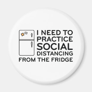 Social Distancing Fridge Magnet
