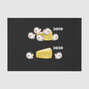 Social Distancing Mouse And Cheese Funny 2020 Long Tissue Paper