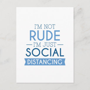 Social Distancing Rude Postcard