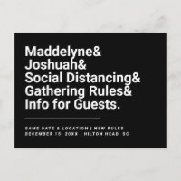 Social Distancing Safety Rules Postcard