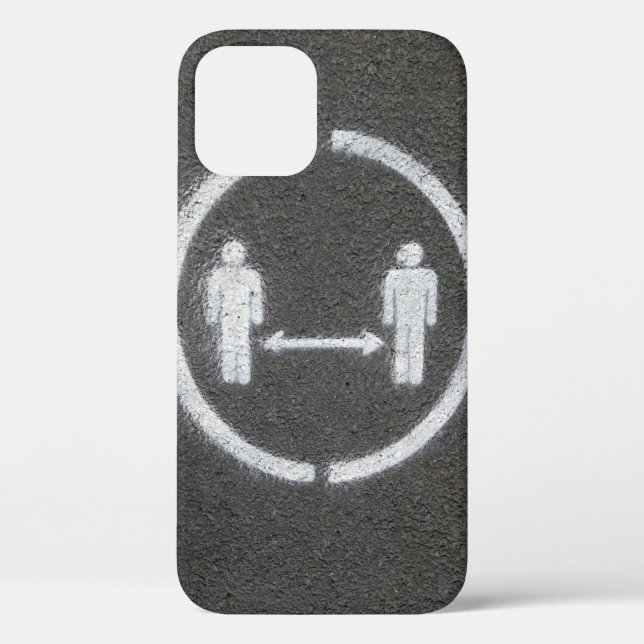 Social distancing sign Case-Mate iPhone case (Back)