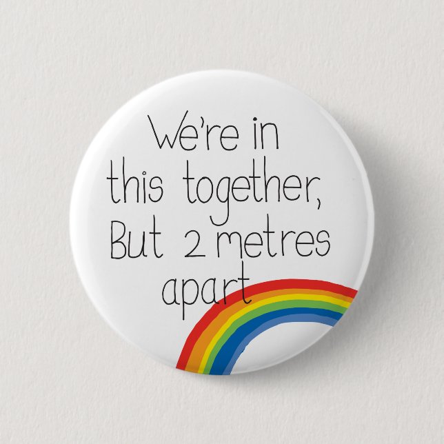 Social distancing together badge (Front)