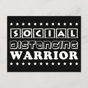 SOCIAL DISTANCING WARRIOR POSTCARD