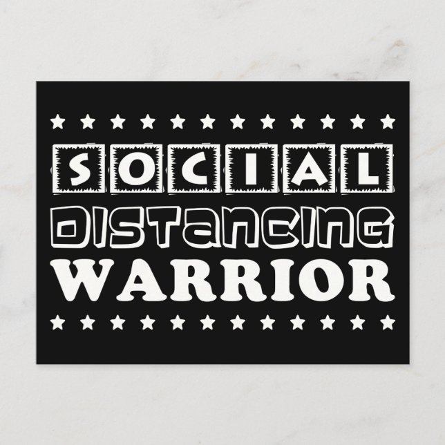 SOCIAL DISTANCING WARRIOR POSTCARD (Front)