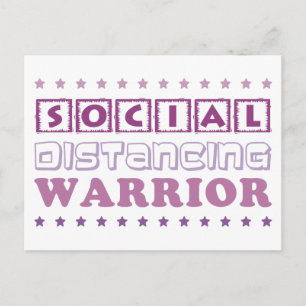 SOCIAL DISTANCING WARRIOR POSTCARD