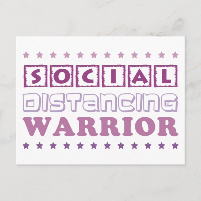 SOCIAL DISTANCING WARRIOR POSTCARD (Front)