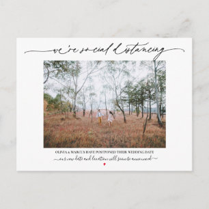 Social Distancing Wedding Postponement Postcard