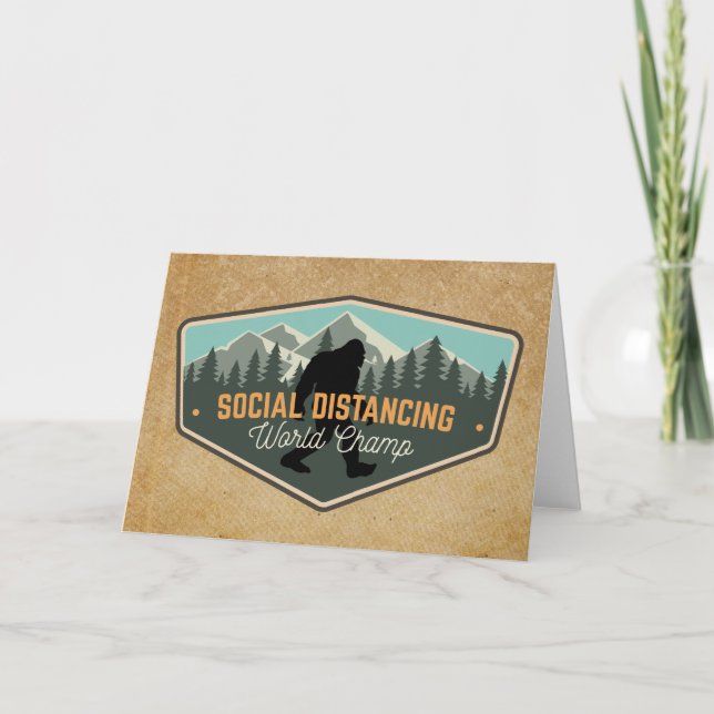 Social Distancing World Champ Big Foot Card (Front)