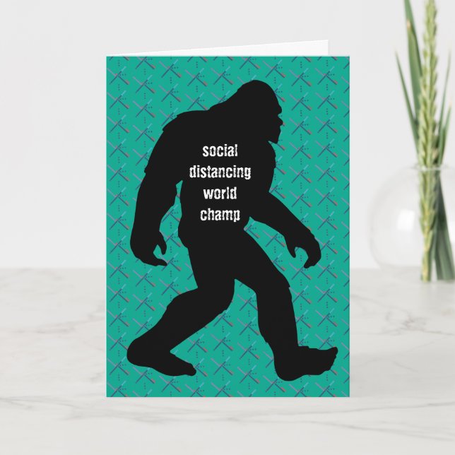 Social Distancing World Champ Big Foot  PDX Carpet Card (Front)