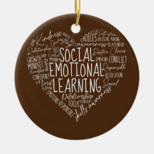 Social Emotional Learning Heart Counsellor Teacher Ceramic Ornament