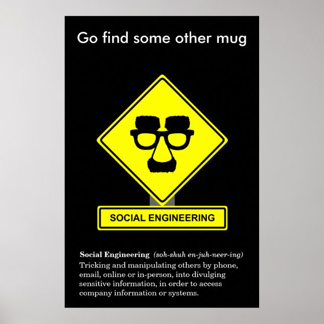 Social Engineering Security Awareness Poster (Front)