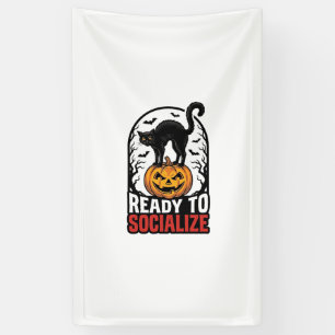 Social Halloween Cat Spooky Party Humour Design_1 Banner