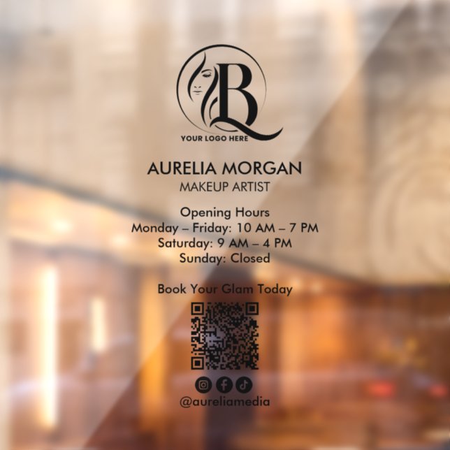 Social Icon Qr Code Makeup Artist Opening Hours  (Sheet 2)