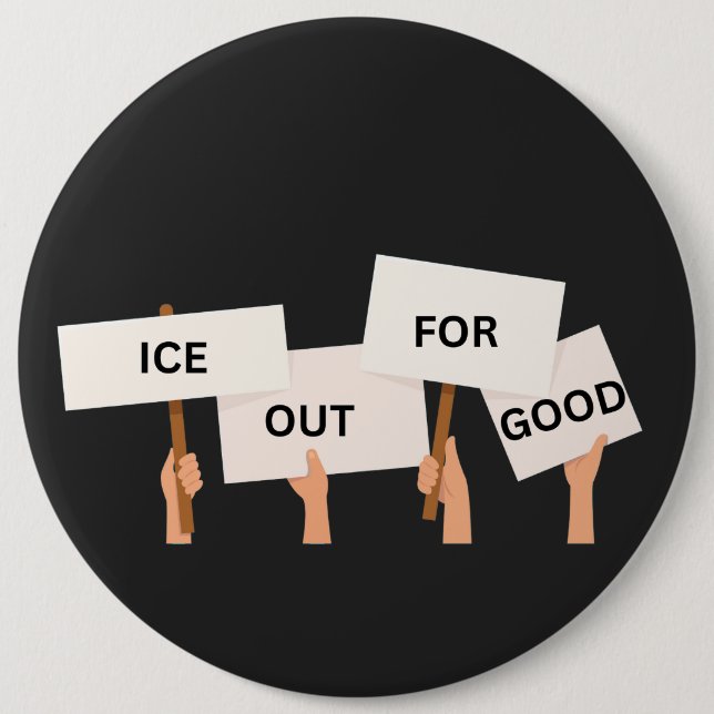 Social Justice Anti ICE  6 Cm Round Badge (Front)
