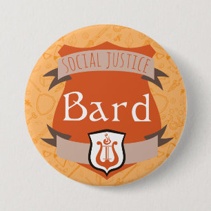 Social Justice Class Button: Bard 7.5 Cm Round Badge