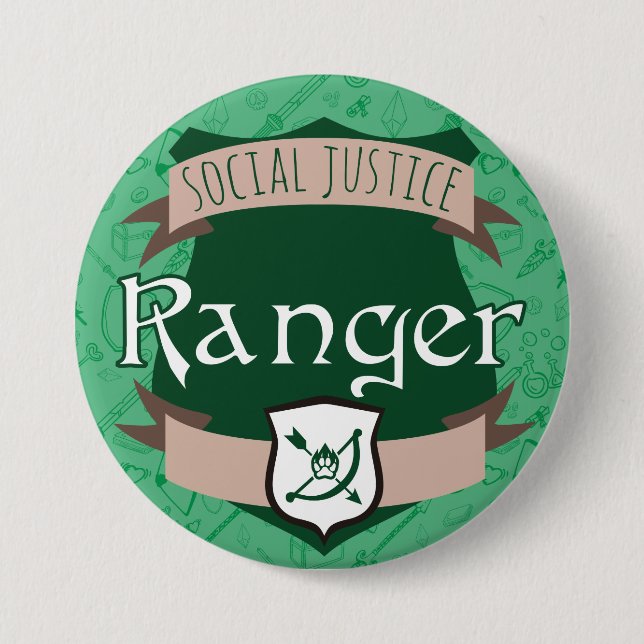 Social Justice Class Button: Ranger 7.5 Cm Round Badge (Front)