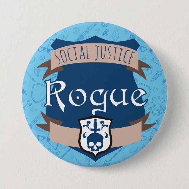 Social Justice Class Button: Rogue 7.5 Cm Round Badge (Front)