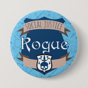 Social Justice Class Button: Rogue 7.5 Cm Round Badge