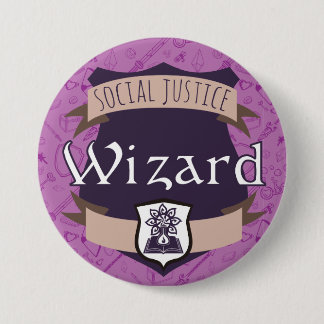 Social Justice Class Button: Wizard 7.5 Cm Round Badge