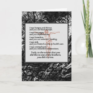 Social Justice Crucifix Card