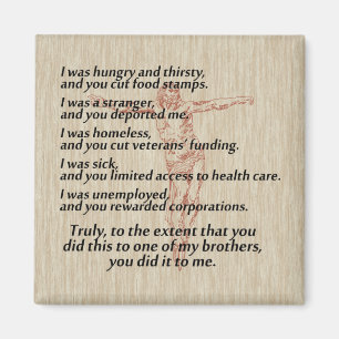 Social Justice Crucifix Magnet