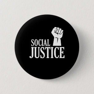 Social Justice Fist Human Rights Equality Gift 6 Cm Round Badge