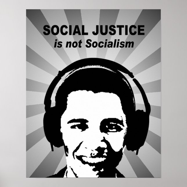 Social Justice is not socialism Poster (Front)