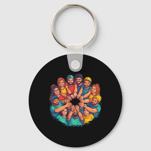 Social Justice Sunday Sticker  Key Ring (Front)