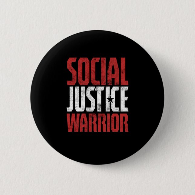 Social Justice Warrior Equality Human Rights Gift 6 Cm Round Badge (Front)