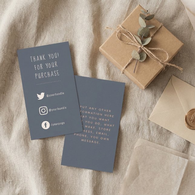 Social Links customer order appreciation Enclosure Card (Social Links customer order appreciation Enclosure Card.)