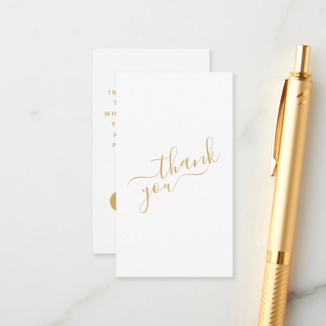 Social logos, gold and white order insert Card. (Front/Back In Situ)