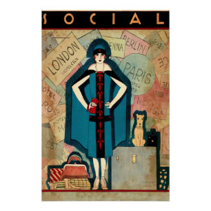 Social magazine cover poster