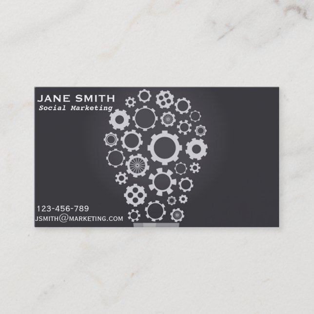 Social Marketing professional freelance Business Card (Front)