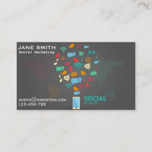 Social Marketing professional freelance Business Card