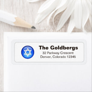 Social Media App Jewish Bat or Bar Mitzvah Return Address Label