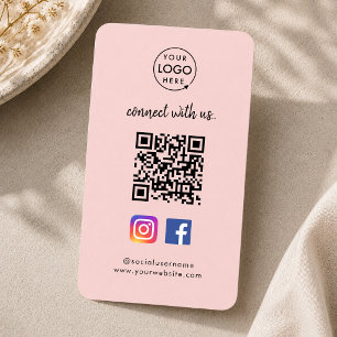 Social Media Business Card Instagram Facebook QR